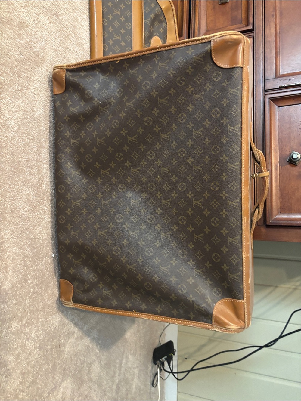 Vintage Louis Vuitton luggage, carry-on bag and train case vintage 1980s. - Picture 4 of 4